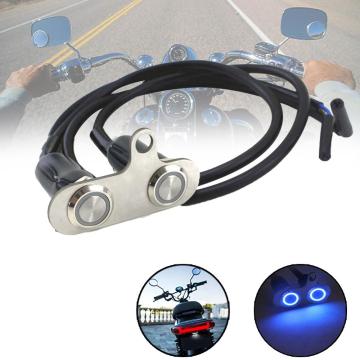 MotoLovee Stainless Steel LED Motorcycle Switch ON-OFF Handlebar Adjustable Mount Waterproof Switches Button DC12V Fog Light