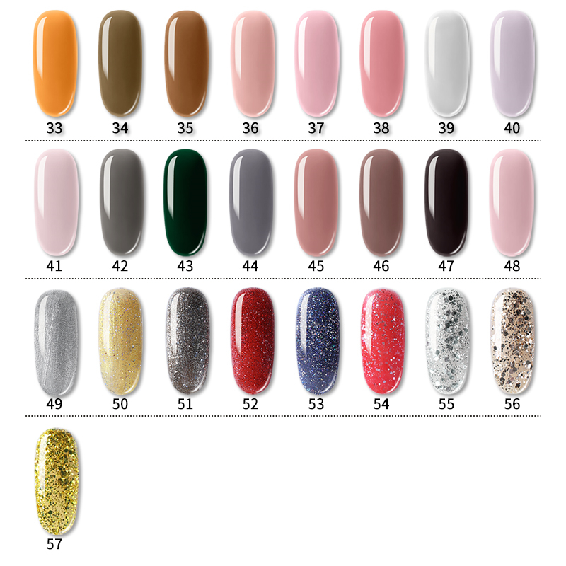 Msk Color Lead Nail Gel Polish 60 Colors Nail Gel 8ML For Baking Nail Art Manicure Semi Permanent Top Coat UV LED Gel Varnish