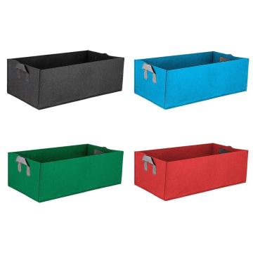 2pcs Portable Large Rectangular Vegetable Grow Bags Garden Nursery Planting Flower Pot Anti-Corrosion Felt Non-Woven Planters