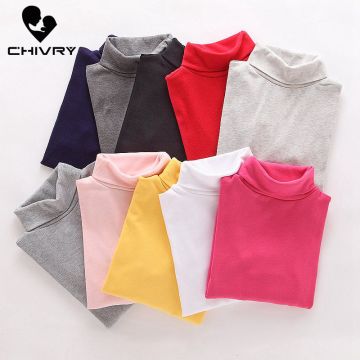 New 2020 Spring Autumn Boys Girls Kids Fashion Solid T Shirt Tops Children O-neck Long Sleeve Casual T-shirts