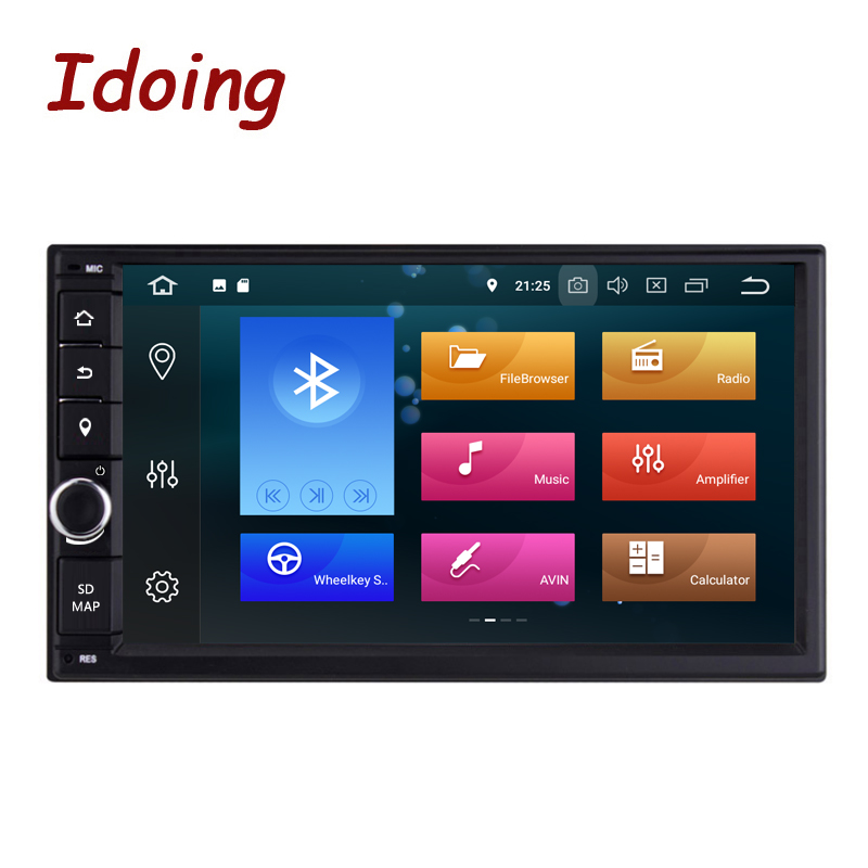 Idoing 2 din 7"PX6 4G+64G Hexa-Core Android 10 Bluetooth 5.0 HDMI USB Universal Car GPS Navi DSP Radio Multimedia Player no dvd