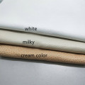 White Top Layer Cowhide Leather Sofa Seat Chair Bedside Soft Genuine Leather Milky Beige Cowhide