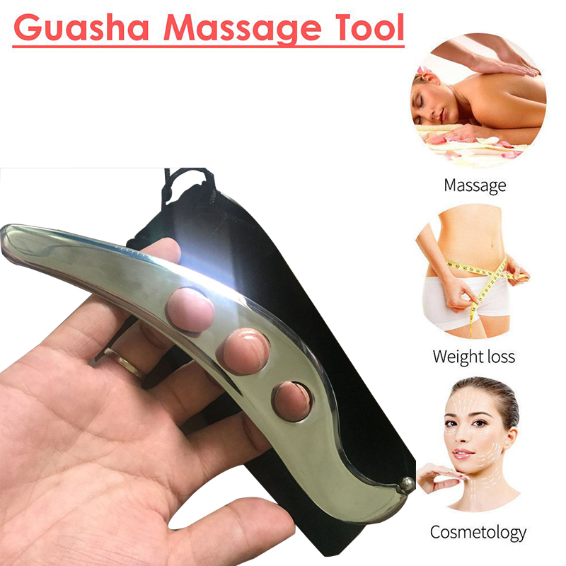 304 Stainless Steel Gua Sha Guasha Massager Tool Scraper Physical Therapy Loose Muscle Meridian Massage Machine SPA Board Tool