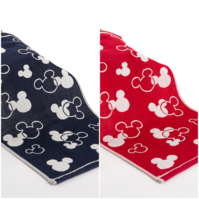 Disney Minnie Mickey Towel Couple Cotton Gauze Face wash Towel Cartoon Soft Towel Children gifts 27*50cm