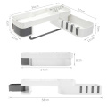 1 pcs Corner Shower Shelf Bathroom Shampoo Shower Shelf Holder Kitchen Storage Rack Organizer Wall Mounted Type baño 4полка для