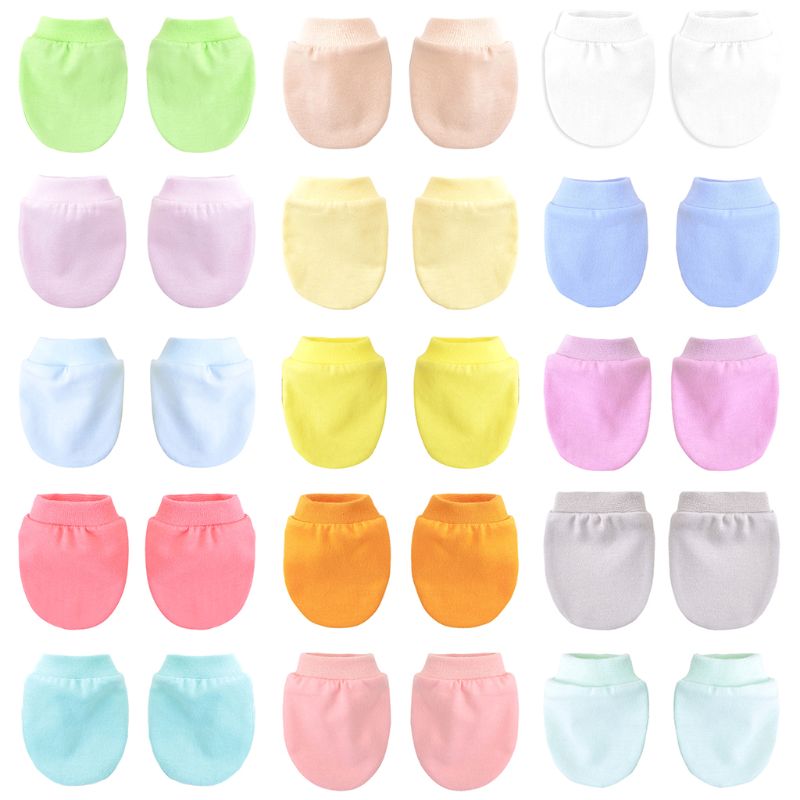 KLV Summer Thin Solid Color Baby Gloves Newborn Bathing Gifts Children Girls Boys Anti-scratch Protection Glove Soft