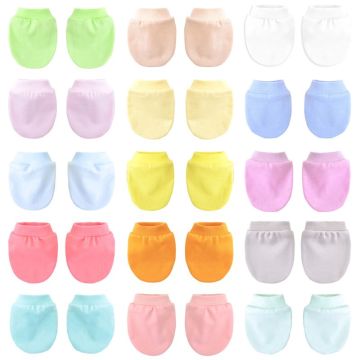 KLV Summer Thin Solid Color Baby Gloves Newborn Bathing Gifts Children Girls Boys Anti-scratch Protection Glove Soft