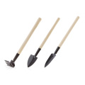 3pcs Mini Portable Gardening Tool Metal Head Shovel Rake Spade Plant Garden Soil Raising Flowers Wooden Handle Tool Set 2020 Hot