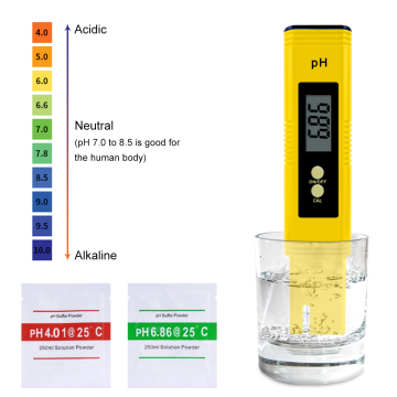 yieryi LCD Digital pH Meter 0.00~14.00 Mini Water Quality Tester for Aquarium Swimming Pool Water Wine Urine 2~3 pack powder