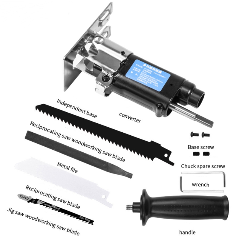 HOT-Reciprocating Saw Attachment Change Electric Drill Into Reciprocating Saw Jig Saw Metal File for Wood Metal Cutting Tool