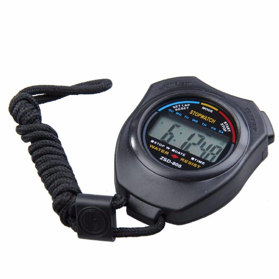 New 1pcs Hot Handheld Sports Stopwatch Timer Professional Digital LCD Sports Stopwatch Chronograph Counter Timers With Strap