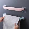 1 Pc Punch-free paste bathroom towel rack Multifunctional PP wall mounted waterproof towel rack Bathroom Kitchen Storage Rack