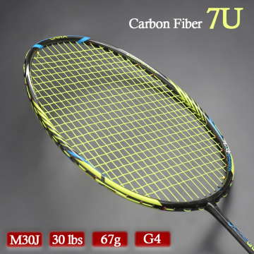 Ultra Light 7U 67G Strung Badminton Racket M30J Carbon Fiber Professional Racquet 24-30LBS G4 Rackets With Bags Speed Sports