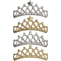 10PCS 13cm Fashion Glitter Nonwovens Felt Crown Patches for Hair Accessories Newborn Vintage Crown Appliques for Kids Headwear