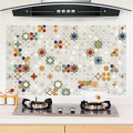Louyun 70x120cm Kitchen oil-proof wall with diamond pattern heat-resistant waterproof tile cabinet wallpaper