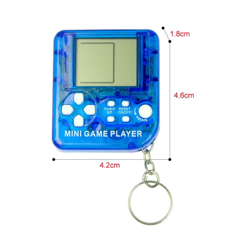1PC Mini Classic Game Machine Retro Nostalgic Game Console With Keychain Tetris Video Game Handheld Game Players Electronic Toys