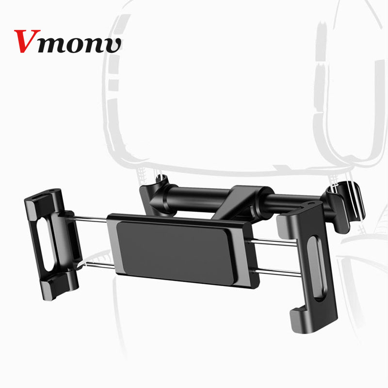 Vmonv Tablet Phone Car Holder For iPad Air Mini 2 3 4 Pro 12.9 Back Seat Headrest 5-13 Inch Tablet Mount Stand for iPhone Huawei