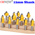 1PC 12mm Shank Architectural Cemented Carbide Molding Router Bit Trimming Wood Milling Cutter for Woodwork Cutter Power Tools