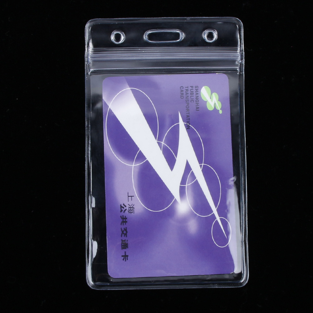 10Pcs Vertical Transparent Vinyl Plastic Clears ID Card Bag Case Badge Holder Accessories