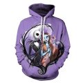 Movie Novelty Cosplay Costume Printed Tim Burton's Corpse Bride Hoodies Jumper Pullovers Plus Size 3XL-4XL Hooded Sweatshirt