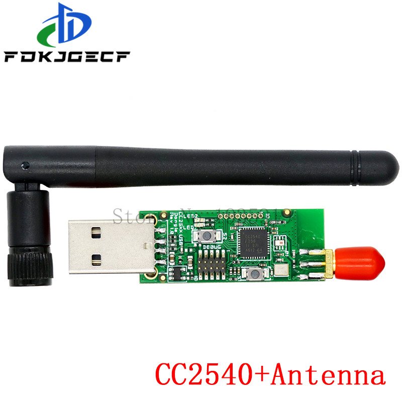 Zigbee Emulator CC-Debugger USB Programmer CC2540 CC2531 Sniffer with antenna Bluetooth Module Connector Downloader Cable