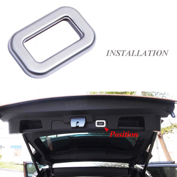 JEAZEA ABS Chrome Rear Door Trunk Switch Button Frame Cover Trim for Range Rover Sport L494 EVOQUE 2014 2015 High Quality