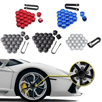 20pcs 21mm Car Tyre Wheel Hub Covers Protection Caps Wheel Nuts Covers Nut Caps Hub Screw Protector Dust Proof Bolt Rim