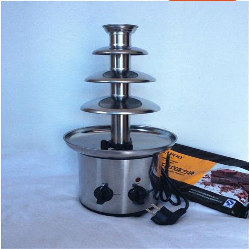 4 tiers 46cm Fantanstic Stainless Steel Chocolate fountain machine 110V 220V Fondue Event Exhibition Wedding Birthday Party