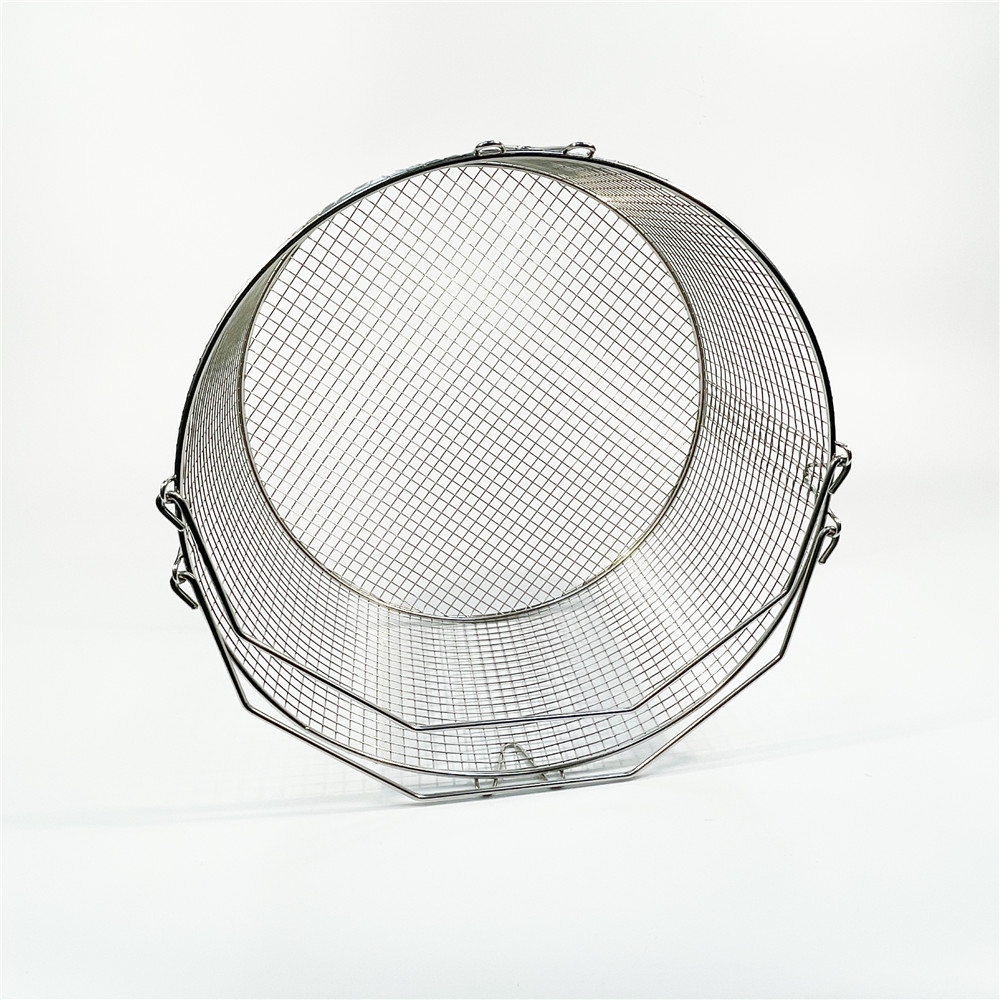 woven mesh basket for storage