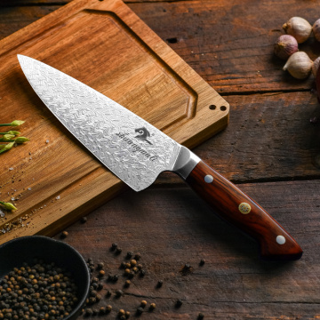 High Quality 8 Inch Damascus Kitchen Knife Professional Chef Knife Cooking Tools Tartness Slicing Knives Cleaver Knive