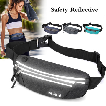 Casual Nylon Unisex Waist Bags Handy Phone Coin Belt Bag Fanny Pack Travel Outdoor Waist Packs Men Anti-theft Hidden Key Pocket