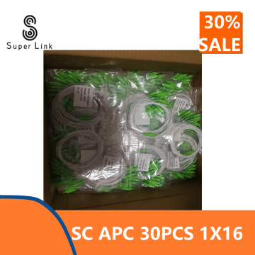 High quality Best price FTTH PLC Splitter 1X16 SC/APC SM 0.9mm G657A1 1m PVC Fiber Optic Splitter SC APC
