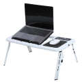 Folding Portable Laptop Notebook PC Computer Desk Adjustable Car Bed Sofa Desk Stand Table Cooling Fan Tray Computer Table