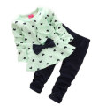 New Autumn Girls Baby Cotton Cartoon Long Sleeves Suit European and American Style Baby Clothing Sets 2PCS