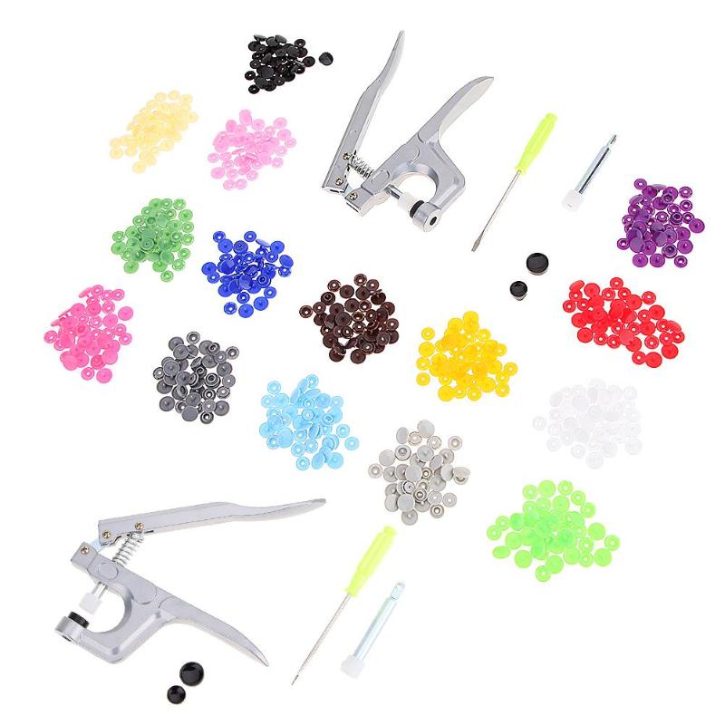 1Set Snaps Button Press Machine Fastener Snap Pliers Punching Tool for T3 T5 T8 Buttons Press Stud Cloth for DIY Sewing Tools