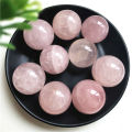 1PC 29-32mm Natural Pink Rose Quartz Crystal Healing Ball Sphere Home Decoration Natural Rose Quartz Stone Freeshipping