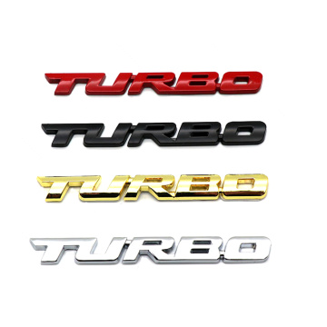 Universal Cool 3D Alloy Metal Letter Turbo Car Motorcycle Emblem Badge Sticker Decal Decor Car Body Rear Tailgate 3D Car Sticker