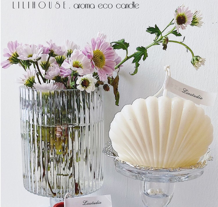 Shell Candle Home Decoration Shooting Background Props Birthday Decoration Soy Wax Scented Candles