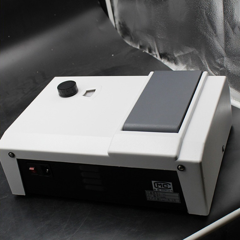722 UV-Visible Spectrophotometer Precision UV-Vis Photometer 325-1050nm Wavelength Analyser Cuvette Stand 100mm Spectrometer