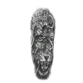 Waterproof Temporary Tattoo Sticker Crown Roaring Lion Clock Gear Wheel Full Arm Fake Tatto Flash Tatoo for Men Women