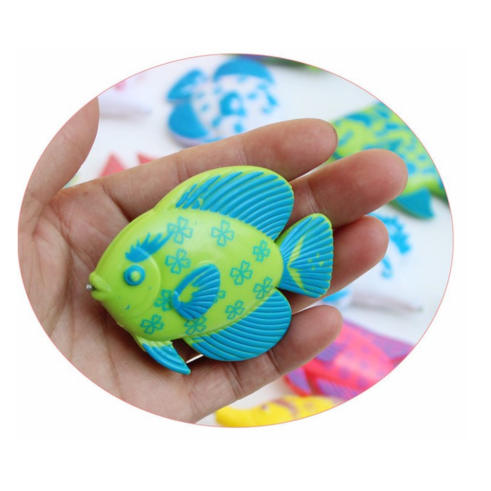 Creative 7 Pieces Magnetic Fishing Toy Set Baby Learning Fishing Education Set 1 pole 6 Magnetic Fish For Little Boys & Girls