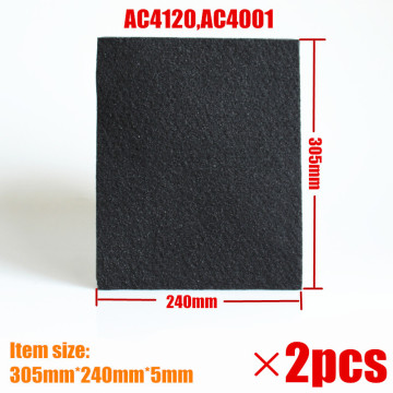 2PCS Air Purifier Parts HEPA Filter Activated Carbon Filter replacement for philips AC4120,AC4001