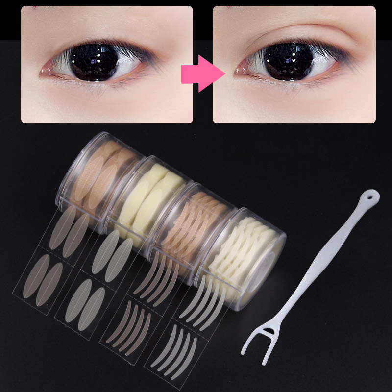 600Pcs/box Big Eyes Make Up Eyelid Sticker Double Fold Self Adhesive Eyelid Paste Invisible Eyelid Tapes Eyelid Stickers Tool