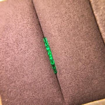 AS123 Emerald 0.31CT Rectangle Shape Nature Pakistan Vivid Green Emeralds Loose Gemstones Loose Stones