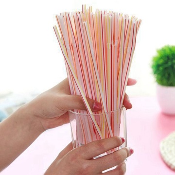 100Pcs/Pack Disposable Straws Flexible Plastic Straws Striped Multi Colored Rainbow Drinking Straws Bendy Straw Bar Accessories