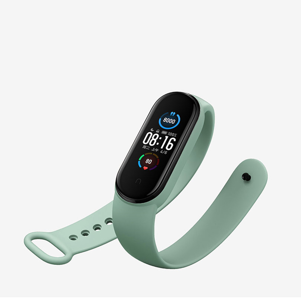 100% Original Xiaomi mi band 5 strap silicone bracelet Mi band5 Yellow Strap wrist XiaoMi Mi Band 5 replacement silicone strap