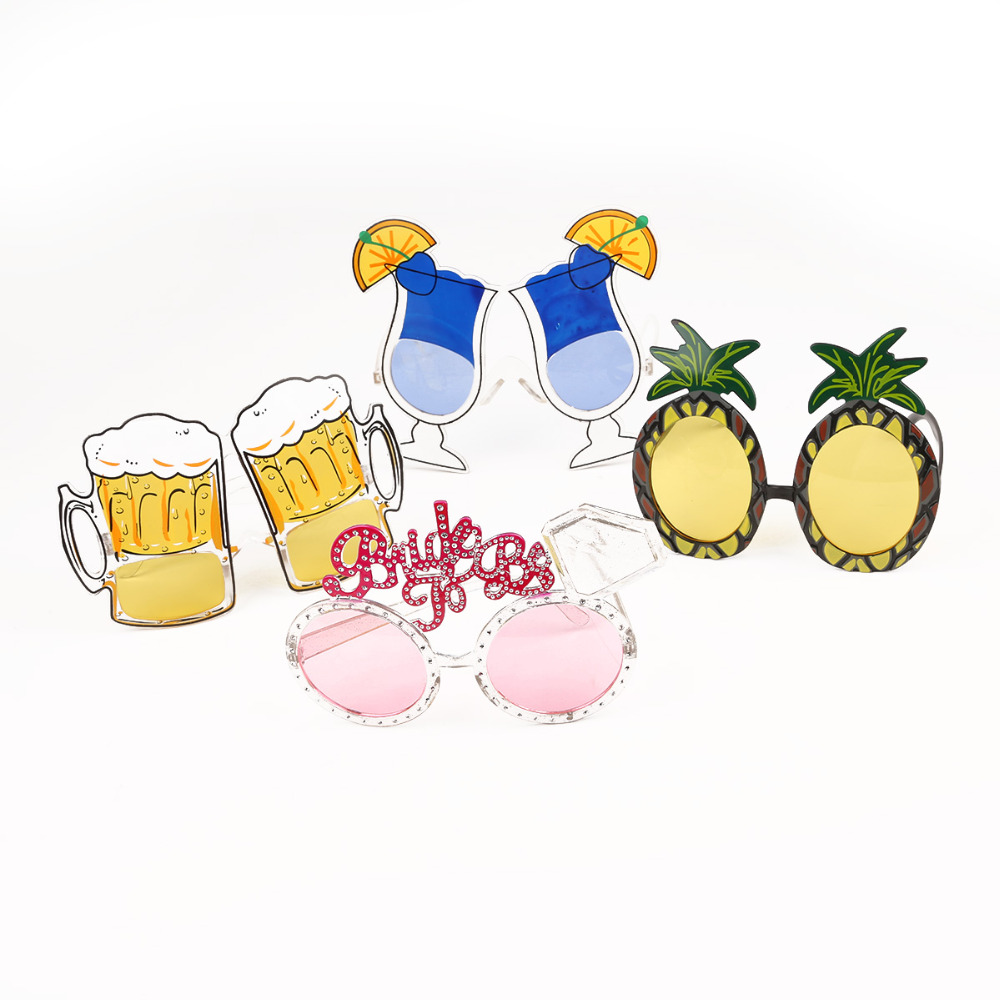 Beach Party Novelty Fruit Pineapple Sunglasses Flamingo Party Decoration Hawaiian Funny Glasses Eyewear Hen Party Supplies