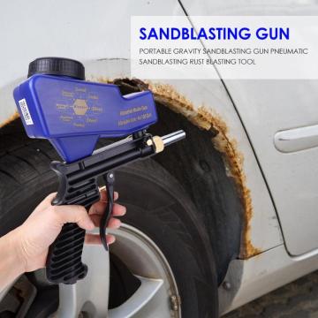 Sandblasting Gun Portable Airbrush Gravity Pneumatic Sandblasting Set Rust Blasting Device Mini Sand Blasting Machine tool