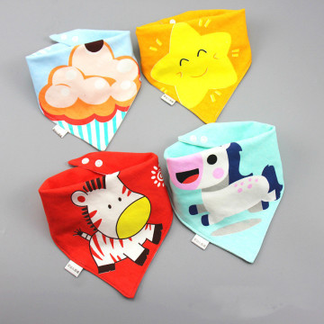 5Pcs/Set Baby Bibs Triangle Double Cotton Bandana Bibs Baby Boys Girls Babador Feeding Smock Infant Burp Cloth Baby Saliva Towel