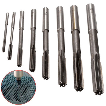 8PCS 3/4/5/6/7/8/9/10mm HSS Hand Reamer Kit Straight Shank H8 Chucking Reamers Set Cutter Tool For Bore Machine